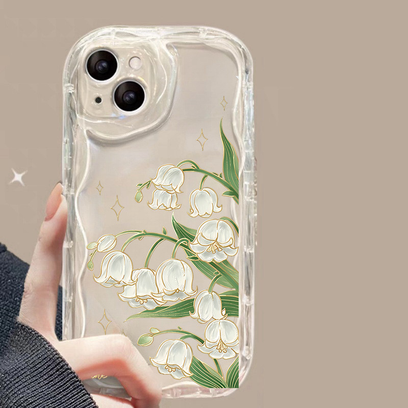 Ốp Lưng In Hình Hoa Cho Xiaomi Redmi Note 14 4G 13 14 Pro Plus 5G Redmi 13 12 14C Ốp Lưng Kem Trong Suốt Vồng Cạnh Hoa TPU Camera Bảo Vệ Silicon