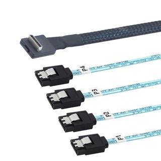 CLIP Pcie OCuLink SFF 8611 4i đến 4 chiếc Cáp dữ liệu 7P Pcie Dây nối dài góc