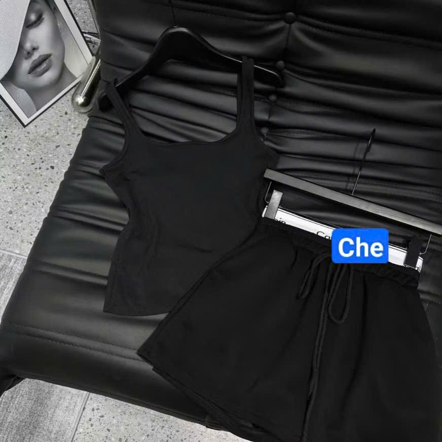 Set Bộ Quần Áo 2 Dây Cạp Cao Can Vin KCloset Bộ Mùa Hè Vải Cotton Mát Thời Trang Hàn Quốc NA813