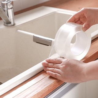 [3-5 Ngày Đến] Băng Khoảng Cách Chống Thấm Nước Tự Dính 1Mx5cm - Acrylic Trong Suốt Cho Tường Nhà Bếp / Phòng Tắm, Niêm Phong Mạnh Không Có Dư Lượng Băng Nâng Cấp Nhà Có Thể Tháo Rời