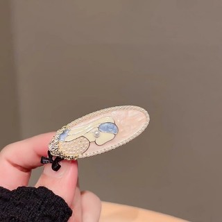 MAUROPOLI [Sẵn Sàng] Kẹp Tóc Ngọc Trai Cô Gái Nữ Phong Cách Mới Niche Thiết Kế Kẹp Bên Ngọt Ngào Tất Cả Trận Đấu Nổ Tóc Gãy Kẹp Mỏ Vịt