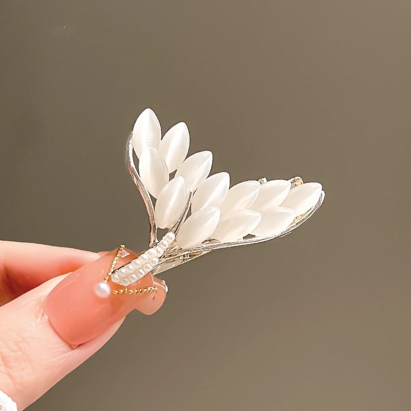 MAUROPOLI Kẹp Tóc Đuôi Cá Mắt Mèo Giả Nữ, Kẹp Bên/Mỏ Vịt, Tinh Tế, Sẵn Sàng