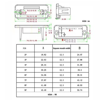 ITRUMPET 15EDGWC Khối đầu cuối 3,81mm, đầu nối có thể cắm xuyên tường 2P/3P/4P/5P/6P/8P/9P, có mặt bích, bảng điều khiển cố định, phích cắm nam nữ