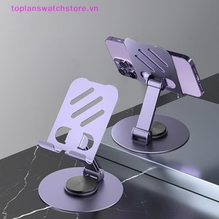 Toplanswatchstore Kim loại 360° Xoay Điện Thoại Di Động Giá Đỡ Máy Tính Bảng Chống Trượt Có Thể Gập Lại Điều Chỉnh Di Động Lười Để Bàn Sống Điện Thoại Di Động Đứng Gắn VN