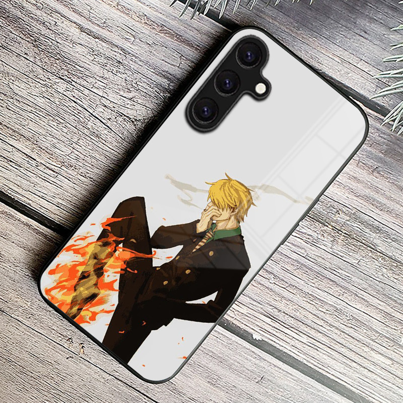 Ốp Điện Thoại Kính Cường Lực one piece sanji 02 Cho Samsung Galaxy A11 A14 A20 A30 A22 A32 A33 A34 A40 A42 A51 4G A52 A53 A54 A70 A71 A72 A73 5G