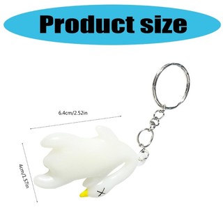 Hãy đến Thay đổi màu sắc Vịt rang Móc khóa Mặt dây chuyền Điện thoại Móc khóa Schoolbag Charm