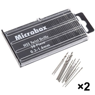 [Fuxin] Bộ 40 mũi khoan xoắn ốc Mini HSS 0,3mm-1,6mm