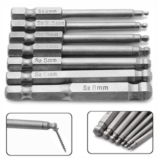 [Fuxin] 1 Dụng cụ khoan đầu bi từ tính 65mm Đầu lục giác Đầu lục giác Tua vít lục giác Dụng cụ khoan H2-H8