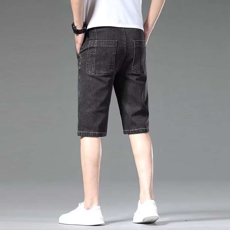 Quần Jean Nam Quần Short Mùa Hè Co Giãn Giặt Quần Short Rời Thường Ngày
