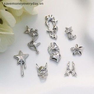 [savemoneyeveryday] 5 Cái / gói Móng Tay Nghệ Thuật Trang Trí Vintage Pentagram Star Máy Khoan Móng Tay Miếng Dán Móng Tay Trang Trí Móng Tay Phụ Kiện Thiết Kế Làm Móng Tay Trái Tim [vn]