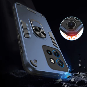 Dành Cho Motorola Edge 50 Neo Rugged Armor Case Có Giá Đỡ Nhẫn Chân Đế Vỏ Bảo Vệ
