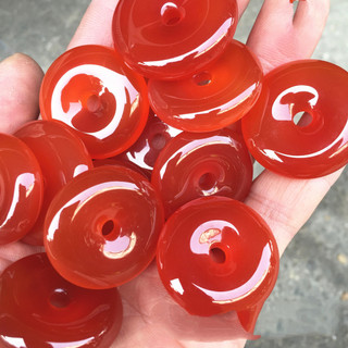 Dây chuyền mặt khóa an toàn ngọc bích mã não carnelian, quà tặng ngọc bích