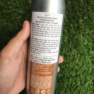 Xả khô dưỡng ( mỡ dưỡng ) bóng tóc mềm mượt Bes Hergen Leave - In Enreaching Conditioner 300ml [ TN ]