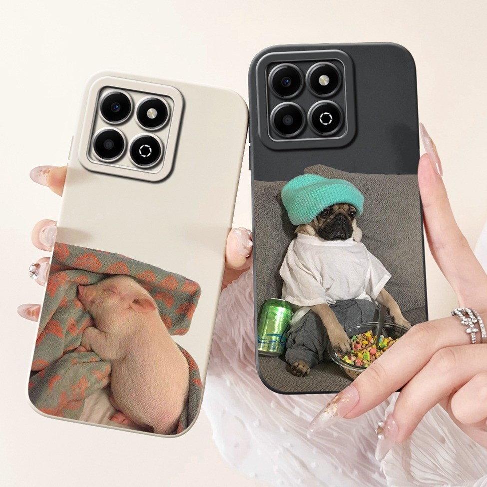 Honor X6b Ốp Lưng Gấu Trúc Dễ Thương Hoa Mèo Thẩm Mỹ Thời Trang Sang Trọng Ốp lưng Honor X6b JDY-LX1 JDY-LX2 Ốp Lưng Silicon