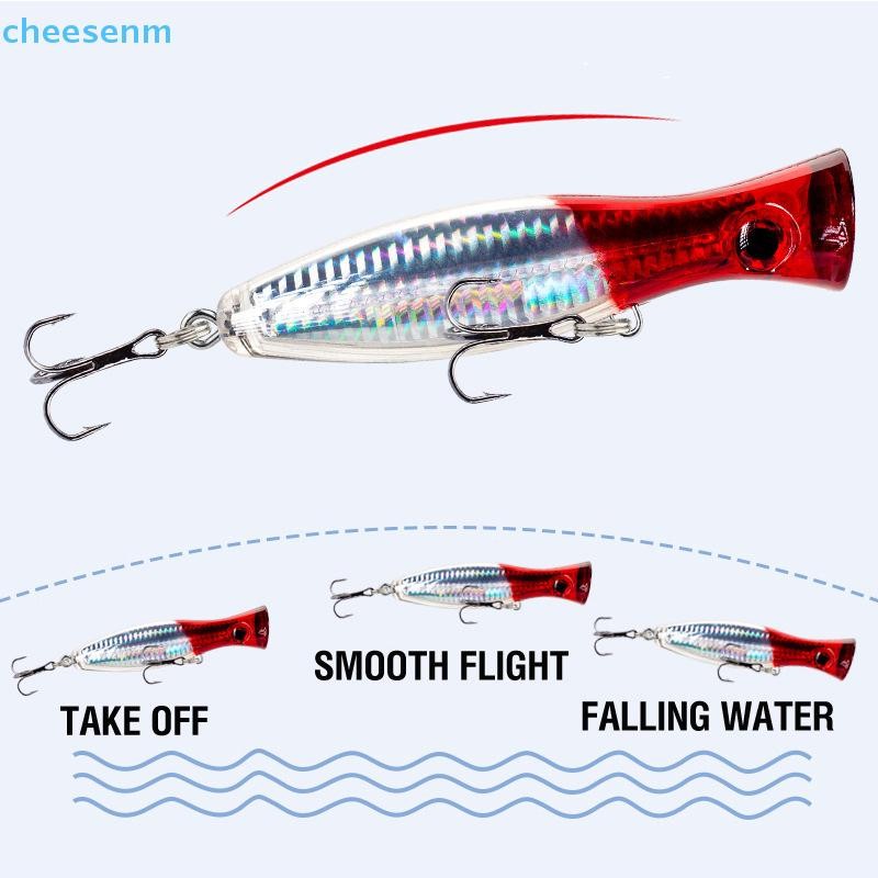 Cheenm Big Popper Wobbler Mồi Câu Cá Floag Mồi 12cm 40g Topwater Mồi Whopper Nước Mặn Isca Nhân Tạo Pike Giải Quyết VN