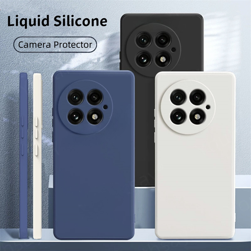 Ốp lưng silicon lỏng TPU thân thiện da, chống trầy xước cho OnePlus 10 Pro/13/13T/12/11