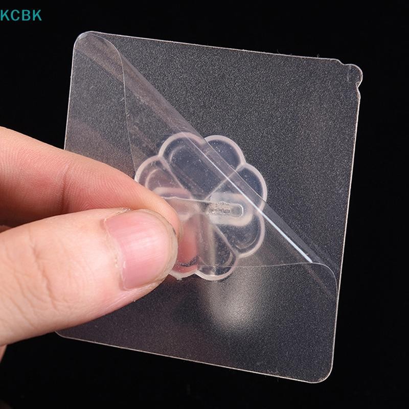 [Kc] 10 Móc treo tự dính chắc chắn bằng thép không gỉ trong suốt cho nhà bếp Tường cửa phòng tắm đa chức năng [BK]