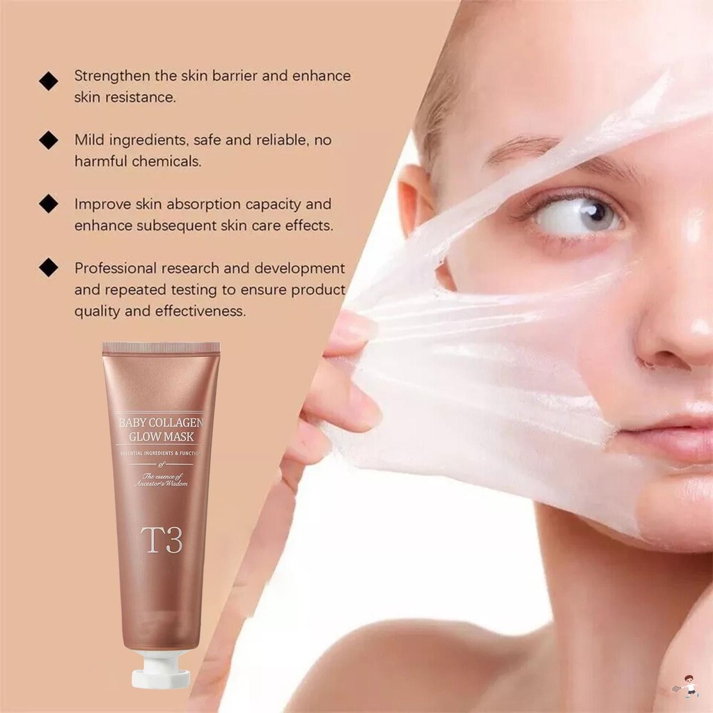 T3 Collagen Pestlo Mask Deep Gentle Hydrating Tẩy tế bào chết Loại bỏ ...