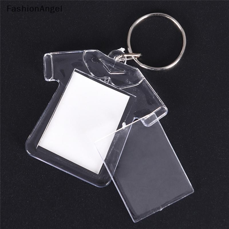 FashionAngel 5 Cái Trong Suốt Trống Chèn Khung Ảnh Móc Khóa DIY Quà Tặng VN