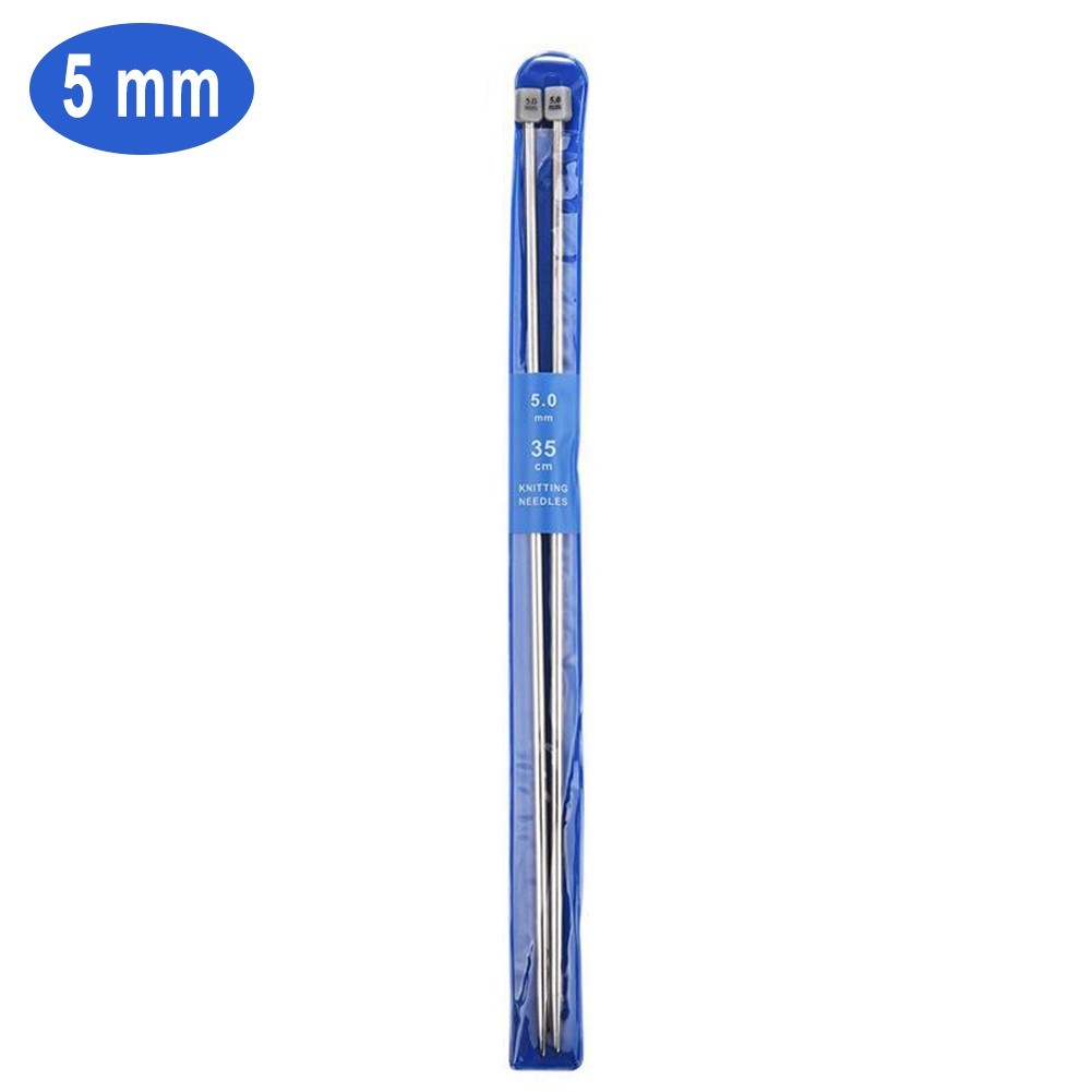 [Cosyh] Kim đan thẳng 35cm Móc móc thép không gỉ Dụng cụ đan DIY