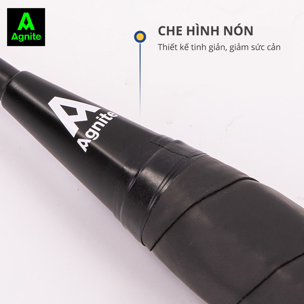 Vợt cầu lông đơn carbon Deli chính hãng - khung carbon siêu bền, nhẹ, đẹp - tặng túi đựng vợt - dây đã căng sẵn