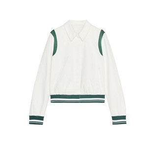 áo khoác Zara made in Morocco bomber trắng viền xanh trẻ nữ sinh