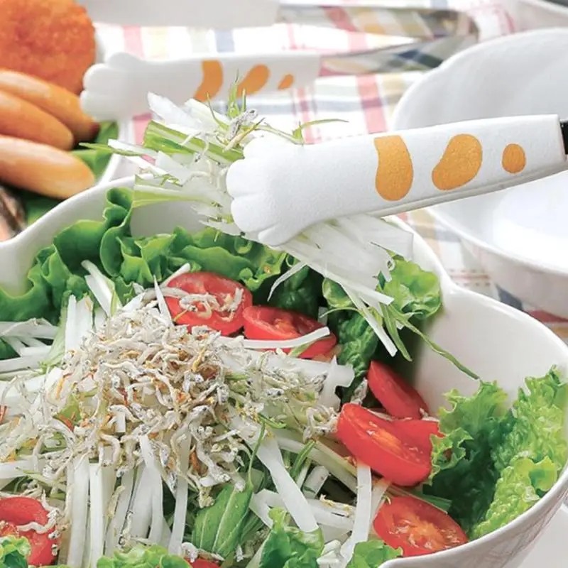 1 / 3 / 5 Cái Cat Paw Shape Food Tongs Hoạt Hình Dễ Thương Bữa Ăn Kẹp Thép Không Gỉ Thịt Nướng Lưỡi Sandwich Nướng Dụng Cụ Nhà Bếp