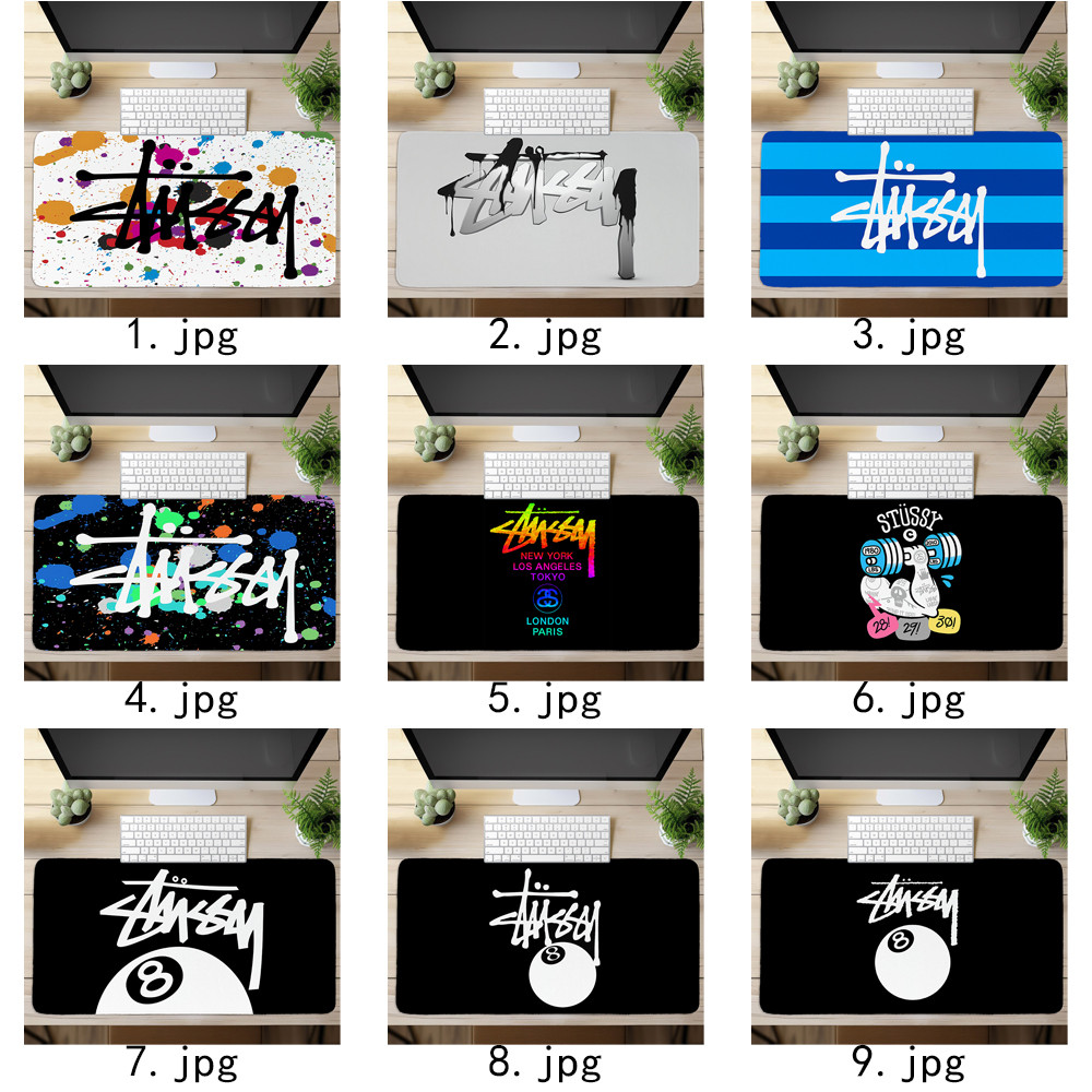 Art Stussy Logo Miếng Lót Chuột In Nghệ Thuật Bàn Phím Máy Tính Bàn Phím Bàn (60x30cm / 80x40cm)