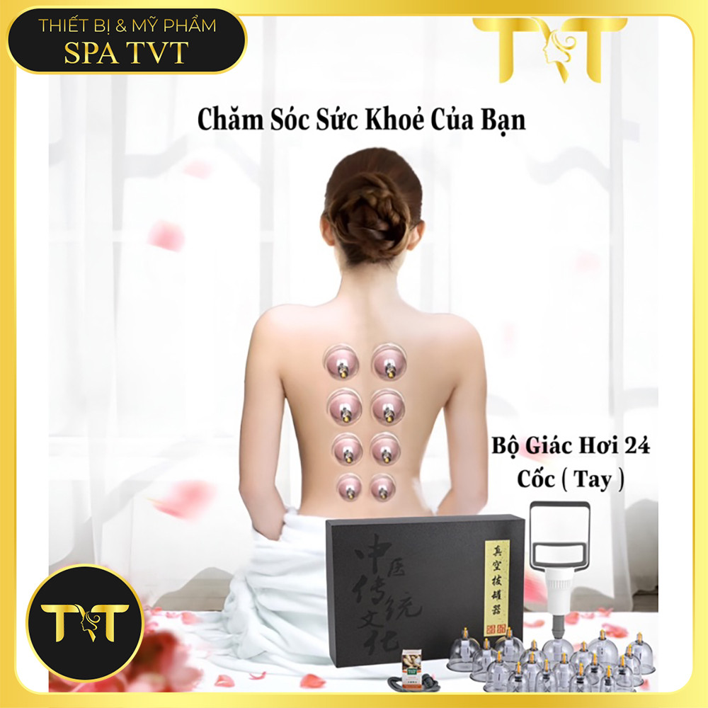 Bộ Giác Hơi 24 Cốc Hút Tay, Hút Máy Và Bộ Giác Hơi 32 Cốc, Dụng Cụ Giác Hơi Không Dùng Lửa