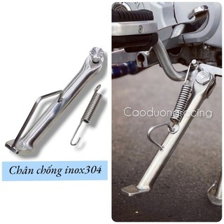 Chân chống nghiêng Inox 304 TẶNG kèm lò xo và ốc Inox gắn cho các dòng xe - caoduongracing