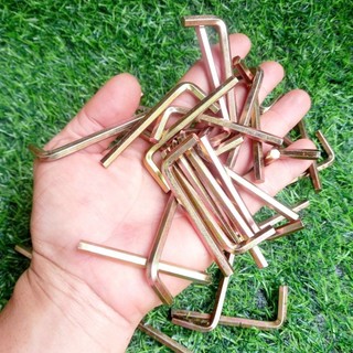 Lục giác (lục lăng) chất liệu thép 5 ly dài 6.5cm màu vàng đồng caoduongracing phụ tùng xe máy