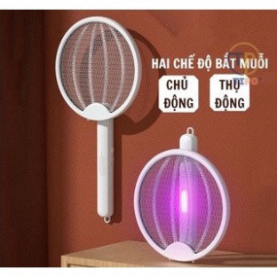 -Vợt Muỗi Thông Minh Gấp Gọn / Kiêm Đèn Bắt Muỗi Tự Động 2 Trong 1 Ban Đêm
