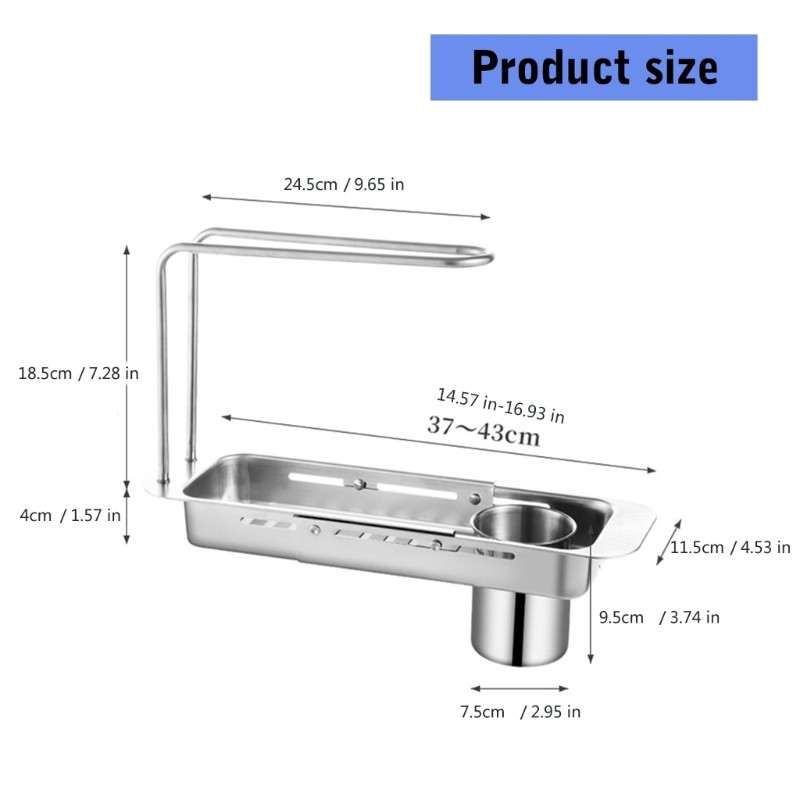Giá đựng đồ bằng thép không gỉ chống rỉ PPY với thiết kế mở rộng cho tổ chức nhà bếp đa năng