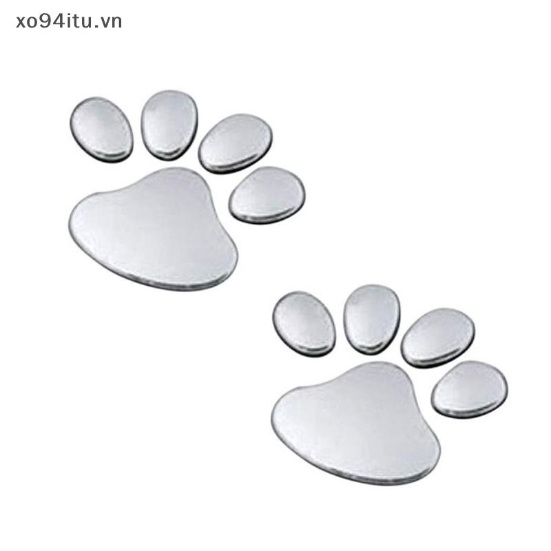 XOITU 1 Tấm Dán Xe Ô Tô Đề Can Sáng Tạo Paw 3D Động Vật Chó Chân In Decal Xe Máy Miếng Dán Phụ Kiện Ô Tô VN