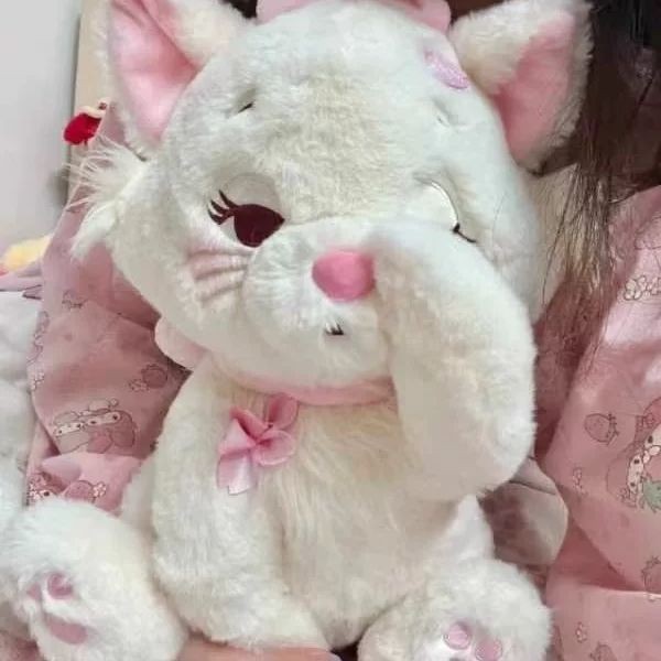 Đồ chơi nhồi bông mèo Marie dễ thương dòng Sakura, đồ chơi nhồi bông dài cho bạn gái, quà sinh nhật cho bạn gái, búp bê đồng hành ngủ Marie Cat