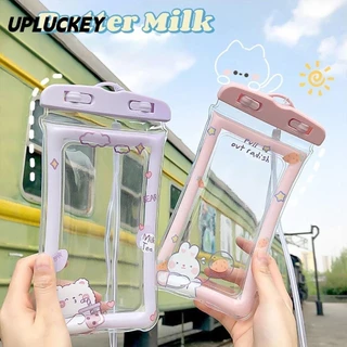 UPLUCKEY 1 Túi Điện Thoại, Có Dây Đeo Treo Điện Thoại Chống Thấm Nước, Phim Hoạt Hình Thỏ Đa Năng Túi Khí Chống Sốc Vỏ Điện Thoại