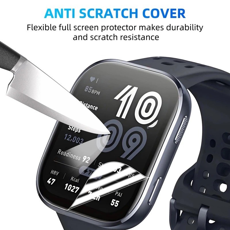 Amazfit Bip6 Bip5 BipLite BipU 1-3 Cái 5000D HD Phim Hydrogel Mềm Trong Suốt Cho Amazfit Bip 3 U Pro S Lite 6 5 Chống Vân Tay Đồng Hồ Thông Minh Bảo Vệ Màn Hình