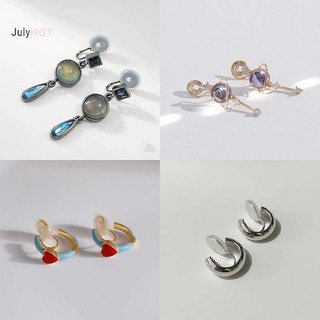 JULYHOT 1 Cặp Kẹp Tai Zircon Ngọc Trai Bất Đối Xứng Phong Cách Hàn Quốc Cho Nữ Cá Tính Bông Tai Thời Trang Trang Trang Sức Cưới Quà Tặng Sinh Nhật Massivedeals