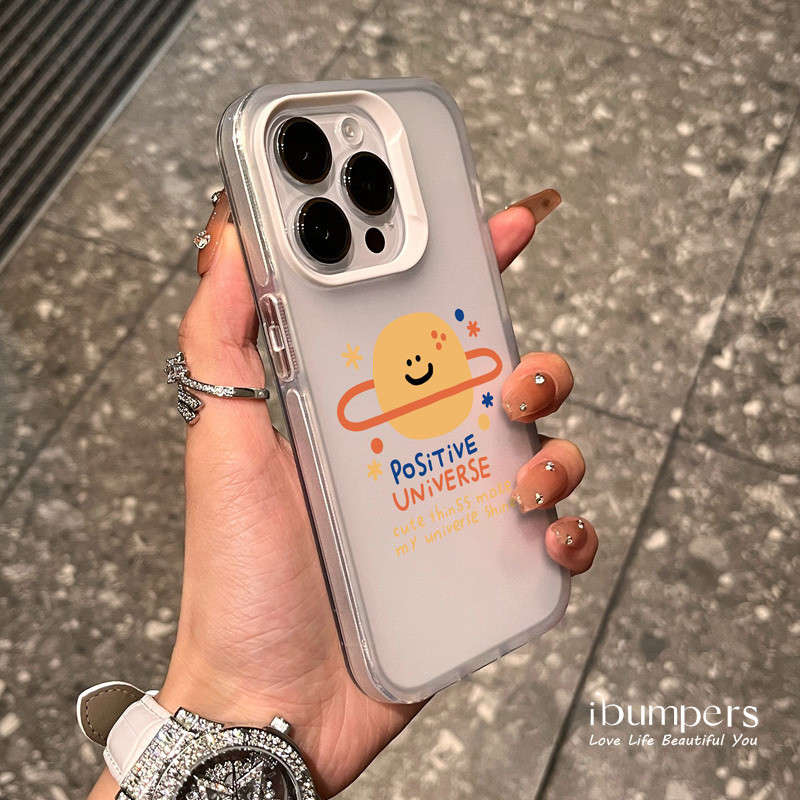 ibumpers Ốp Điện Thoại iPhone Dễ Thương Chữa Bệnh Họa Tiết Mặt Cười Ốp Lưng Trong Suốt Nhám Mờ Chống Bẩn Chống Sốc Cho IPhone 16 15 14 12 13 11 Pro Max IP 7 8 Plus X XS XR
