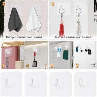 Móc chịu lực trong suốt - Móc treo cửa dính chắc chắn treo tường