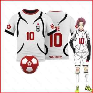 Yu BLUE LOCK SAE Cosplay vải jersey Full Graphic Áo thun mùa hè Anime tay ngắn