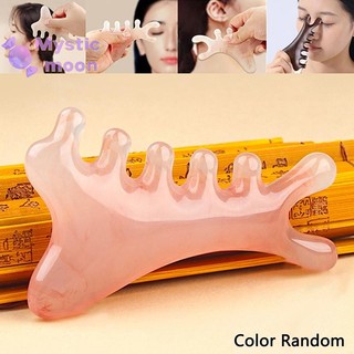 [Huyền bí] Lược Massage kinh tuyến cơ thể Nhựa Năm lược răng rộng Châm cứu tuần hoàn máu Lược chải tóc mịn chống tĩnh điện [Mới]
