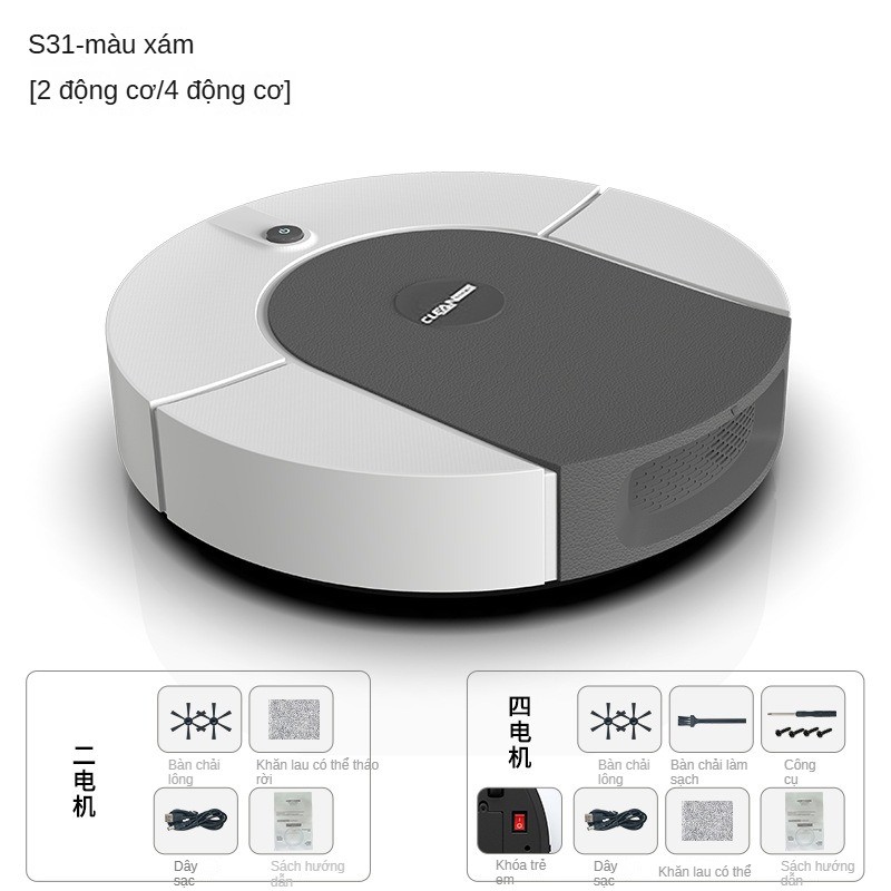 Robot quét Máy làm sạch ba trong một thông minh Máy hút bụi có thể sạc lại gia đình tự động