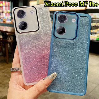 Vỏ Lấp Lánh Cho Xiaomi POCO M7 Pro POCO M7Pro 4G 5G 2025 Ốp Lưng Chuyển Màu TPU Mềm Silicone Linh Hoạt Bling Ốp Lưng Chống Sốc Ốp lưng