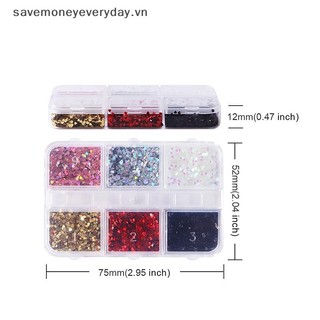 [savemoneyeveryday] Móng tay trái tim bằng Laser 1mm đầy màu sắc lấp lánh Trang trí móng tay tình yêu Thiết kế tiệm làm móng Phụ kiện dễ thương Thiết kế nghệ thuật làm móng DIY [vn]
