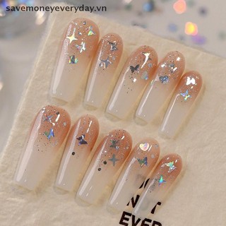 [savemoneyeveryday] Móng tay bạc ba chiều lấp lánh Laser hình ngôi sao Kim sa lấp lánh Paillette DIY Trang trí móng tay nghệ thuật Lát phụ kiện [vn]