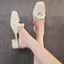 phong cách Hàn Quốc Dép nữ tiên nữ đế mềm mũi vuông xỏ chân mẫu hot