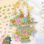 ENWEI 4 Chiếc [Dòng Bùa Cổ Bụi] Nhãn Dán Phong Cảnh 3D Chất Liệu Chống Thấm Nước Kích Thước Lớn Phong Cách Trung Hoa Cổ Thêu Sò Nhật Ký Người Lập Kế Hoạch Trang Trí Nhãn Dán Văn Phòng Phẩm