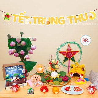 Dây Treo Trung Thu Họa Tiết Hoạt Hình-Phụ Kiện Decor Quán Cà Phê,Lớp Học Lễ Hội Trăng Rằm Chất Liệu Bóng Dày Dặn