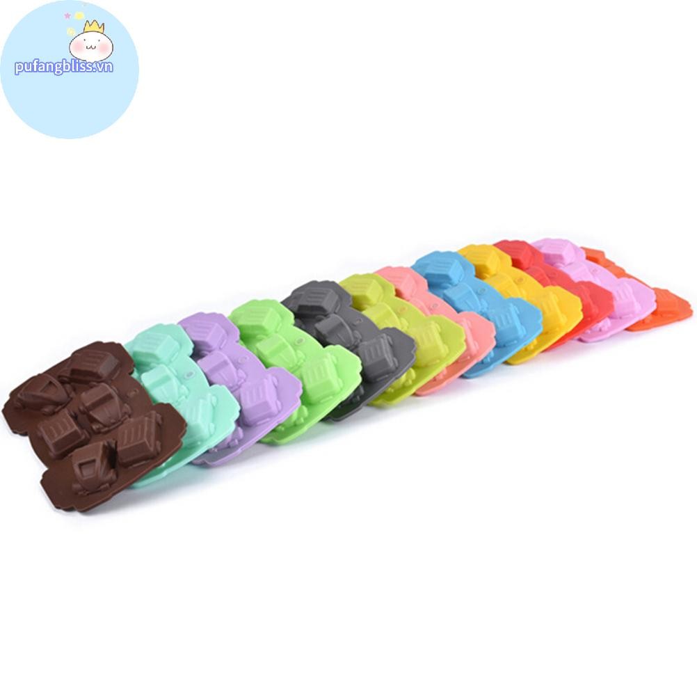 Pufangbliss Ô Tô Khuôn Silicon Fondant Bánh Sô Cô La Decorag Dụng Cụ Làm Bánh Khuôn Xà Phòng VN